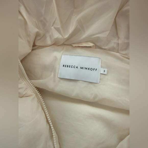 NWT REBECCA MINKOFF Cream Sleeveless Puffer Vest - Picture 7 of 8
